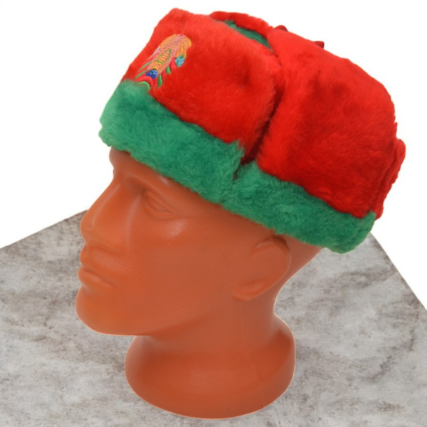 Ушанка с индивидуальной нашивкой унисекс / Экомех / Демисезонный головной убор